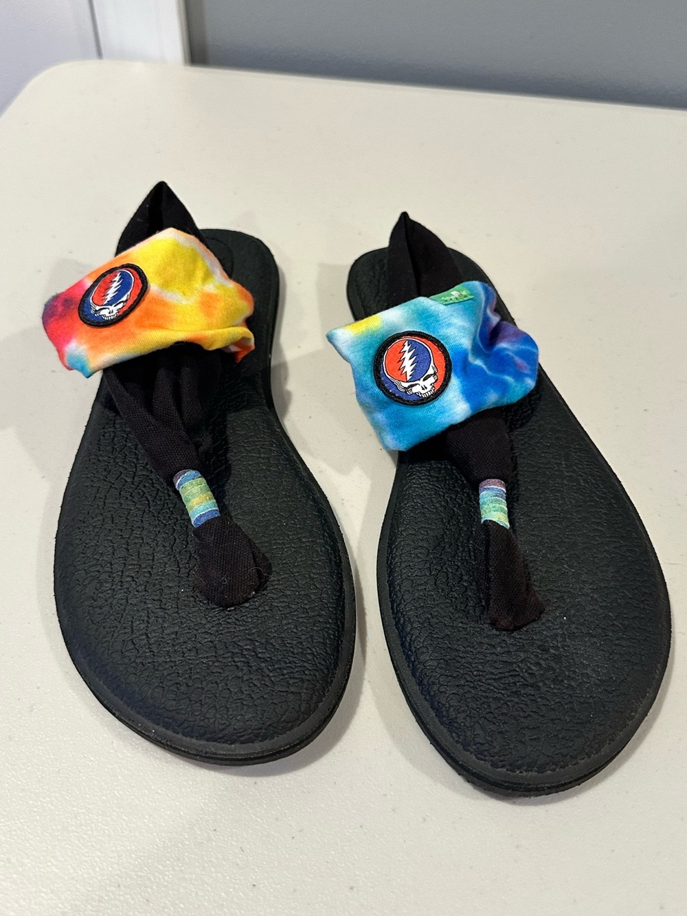 Sanuk x Grateful Dead Yoga Sling Tie Dye Sandal Flip Flops
